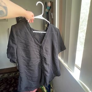 Boohoo Black Sheer Blouse